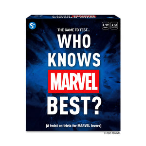 Marvel-themed trivia board game for ages 8 and up in the Who Knows Marvel Best card game