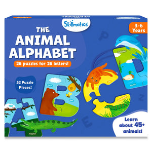 The Animal Alphabet | Fun & Educational 52 Piece Jigsaw Puzzle (ages 3-6)