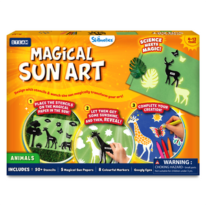 Children’s Magical Sun Art kit with stencils sun paper and markers for ages 4-12