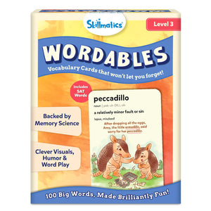 Wordables: Level 3 | Vocabulary Flash Cards for SAT Prep (ages 12+)