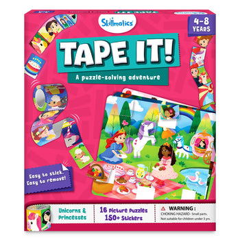 Tape It: Unicorns & Princesses | Sticker Puzzle Activity (Ages 4-8)