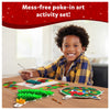 Mess-free poke-in art activity set for kids to create DIY Christmas decor