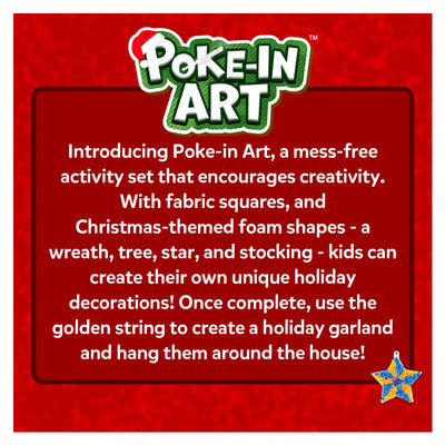 Christmas-themed craft kit for kids to create holiday decorations with no mess