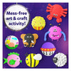 Colorful mess-free clay art creations of animals, a monster, and a cupcake for kids