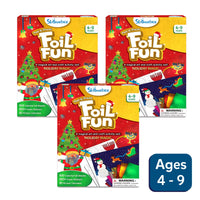 Skillmatics Foil Fun Holiday Magic craft kits with colorful foil sheets foam stickers and canvases