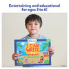 Young boy holding Disney’s Lilo & Stitch I Can Write reusable activity mat for ages 3-6