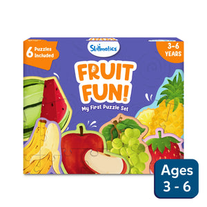 Children’s fruit-themed puzzle set for ages 3-6 from My First Puzzle Set Fruit Fun