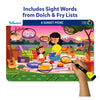 Interactive picnic scene educational mat with sight words marker for ages 3-6