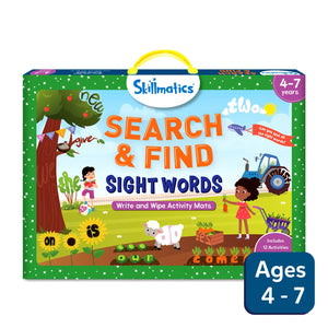 Children’s educational game box for sight words on reusable activity mats for ages 3-6
