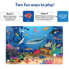 Educational ocean-themed jigsaw puzzle with removable game tiles for ages 3-8 in Magical Underwater Animal Adventure