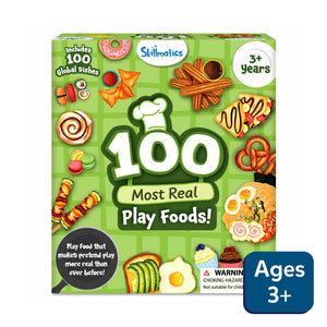 Skillmatics play food set with 100 global dishes for realistic pretend play ages 3+