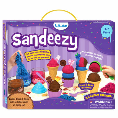 Sandeezy: Ice Cream Parlour | Sensory Toy & Pretend Play Set | Gifts for Ages 3-7