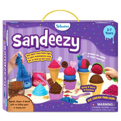 Sandeezy: Ice Cream Parlour | Sensory Toy & Pretend Play Set | Gifts for Ages 3-7