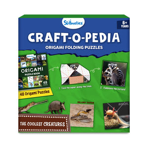 Skillmatics Craft-O-Pedia origami puzzles kit featuring cool creatures for ages 6+