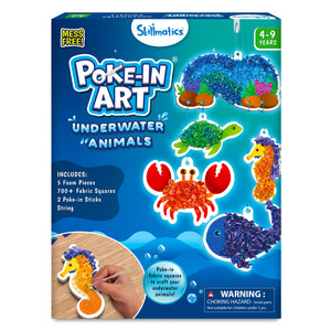 Children’s Poke-In Art craft kit for creating underwater animals with foam and fabric
