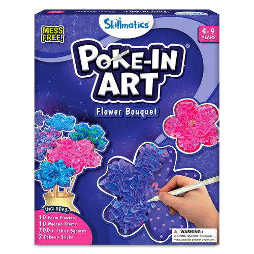 Skillmatics Poke-In Art Flower Bouquet craft kit with foam flowers and wooden stems for kids