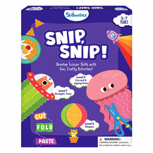 Children’s scissor skills development kit from Snip Snip Art & Craft Activity Kit for ages 3-7