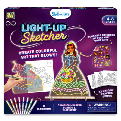 Light-Up Sketcher: Unicorns & Princesses | Reusable LED Drawing Boards (ages 4-8)