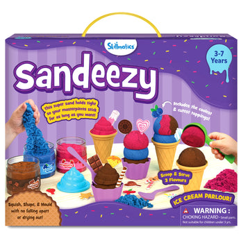 Sandeezy: Ice Cream Parlour | Sensory Toy & Pretend Play Set | Gifts for Ages 3-7