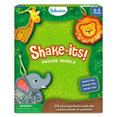 Shake-its: Amazing Animals | DIY Craft Kit with Keychains (ages 4-9)