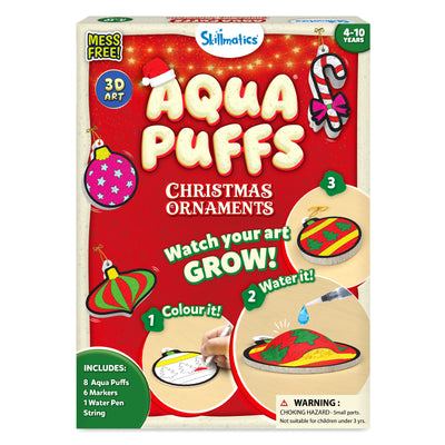 Aqua Puffs: Christmas Ornaments | 3D Art Kit | Gifts for Ages 4-10