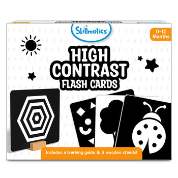 High Contrast Flash Cards for Infants (0-12 months) | 60 Large Pictures, Visual Stimulation & Sensory Development