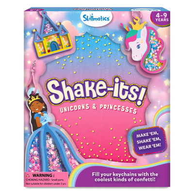 Shake-its: Unicorns & Princesses | DIY Craft Kit with Keychains (ages 4-9)