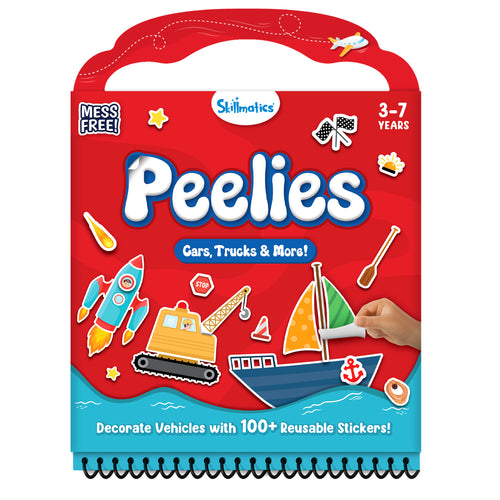 Children’s vehicle sticker book with over 100 reusable mess-free stickers for ages 3-7