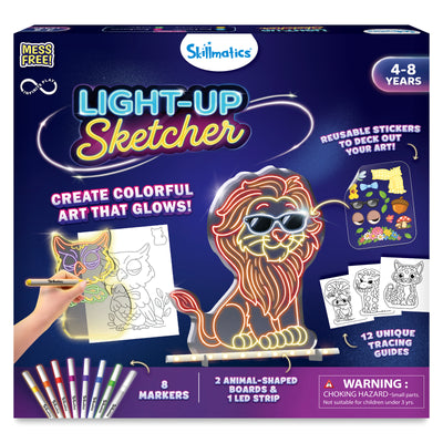 Light-Up Sketcher: Amazing Animals | Reusable LED Drawing Boards (ages 4-8)
