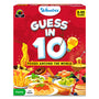 Red box for Guess in 10 Foods Around the World trivia card game for ages 8+