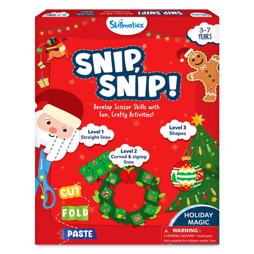 Children’s Christmas-themed craft kit for developing scissor skills ages 3-7