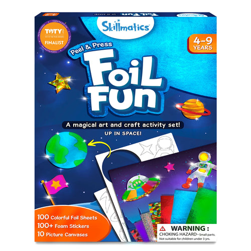 Children’s space-themed foil art and craft activity set from Foil Fun Up in Space kit