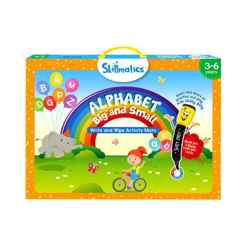 Educational activity set for learning the alphabet on reusable mats for ages 3-6