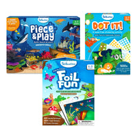 Safari Craft Combo with Skillmatics activity kits for foil art and scissor skills featuring animal themes
