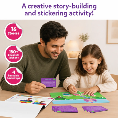 Sticker Stories - Unicorns & Princesses | Creative Storytelling Kit (ages 3-7)