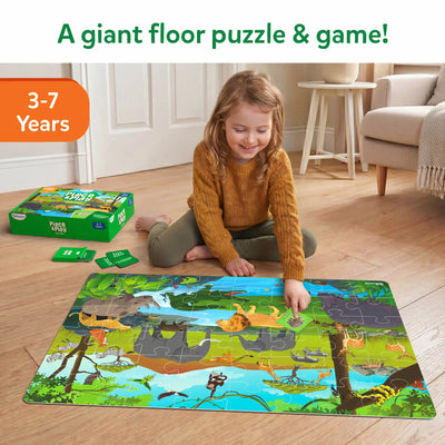Piece & Play: Amazing Animals | Floor Puzzle & Game (ages 3-7)