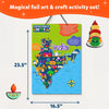 Colorful foil India map craft activity from the World Travel Adventure Pack for ages 4+