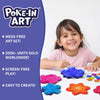 Colorful Poke-in Art flower templates and art materials for mess-free kids’ creativity