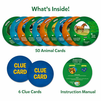 Guess in 10: Picture Clues Animal Planet | Trivia card game (ages 6+)