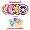 Craft kit with colorful mandalas and easy-peel stickers for kids ages 3 to 7