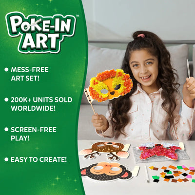 Poke-in Art: Animal Masks | No Mess Art for Kids (ages 4 + ) - Learning & Education