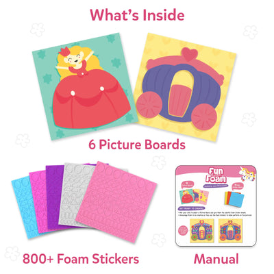 Fun with Foam: Unicorn & Princesses | 3D Sticker Activity (ages 3-7)