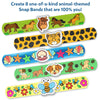 Colorful animal-themed snap bracelets with interchangeable charms for kids ages 4-10