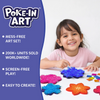 Colorful Poke-in Art flower templates and art materials for mess-free kids’ creativity