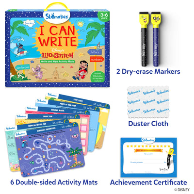 Disney Lilo & Stitch I Can Write learning kit with activity mats and markers for ages 3-6