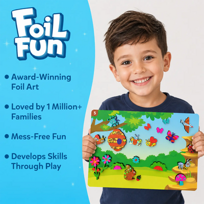 Foil Fun: Bugs & Butterflies | No Mess Art Kit for Kids (ages 4-9)