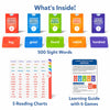 Set of 500 Sight Word Flashcards with Reading Charts and Learning Guide for Kids