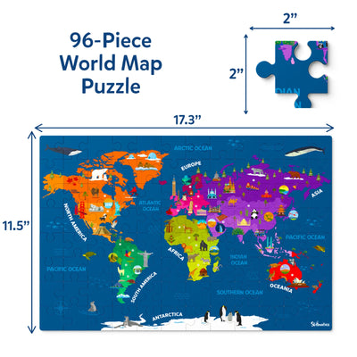 World Map Puzzle | Floor Puzzle & Game (ages 6-12)