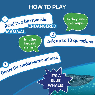 Guess in 10: Underwater Animals | Trivia Card Game (ages 8+)