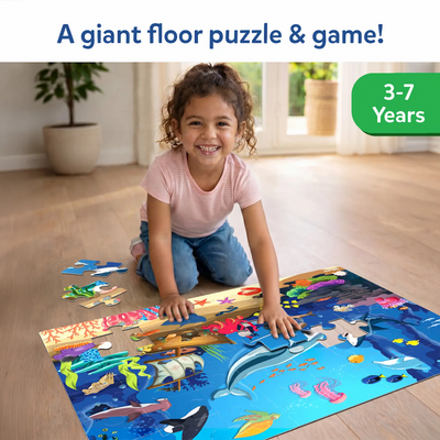Piece & Play: Underwater Animals | Floor Puzzle & Game (ages 3-7)